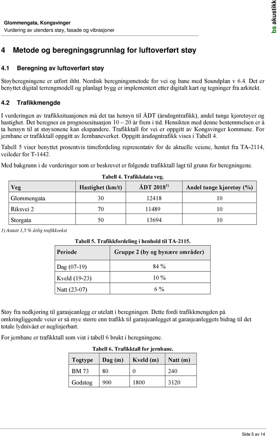 Hensikten med denne bestemmelsen er å ta hensyn til at støysonene kan ekspandere. Trafikktall for vei er oppgitt av Kongsvinger kommune. For jernbane er trafikktall oppgitt av Jernbaneverket.