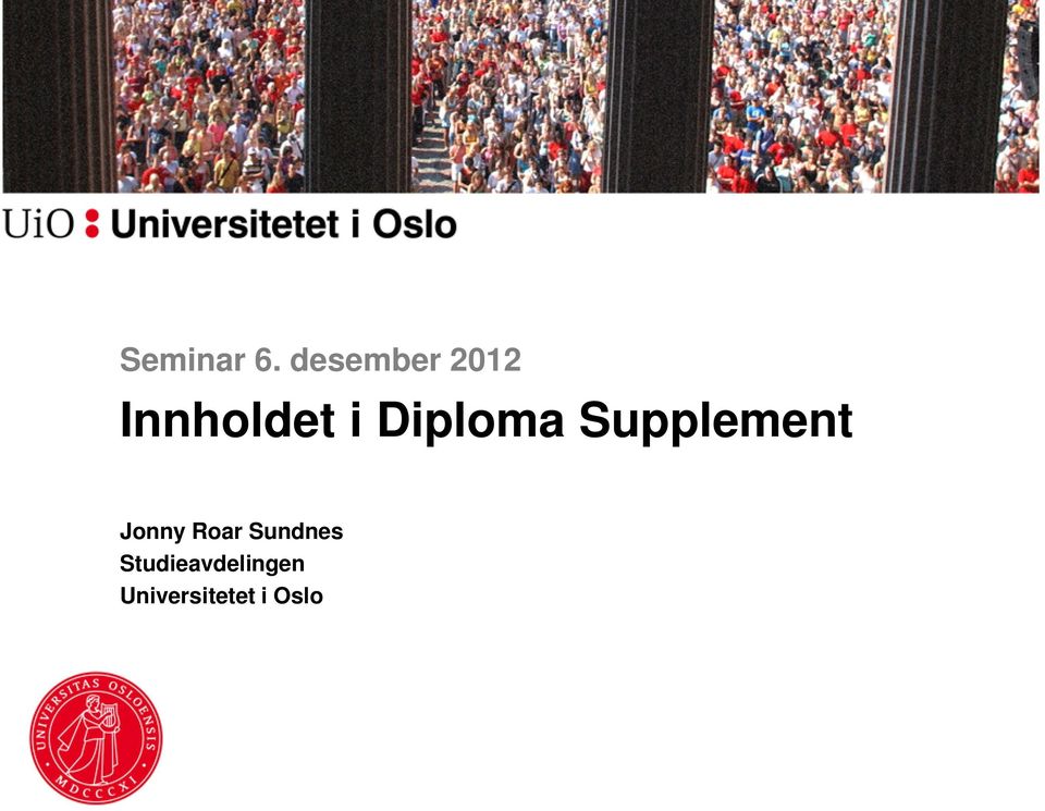 Diploma Supplement Jonny