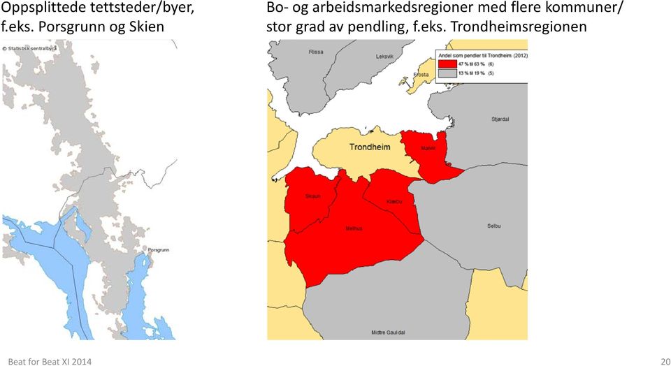 arbeidsmarkedsregioner med flere kommuner/