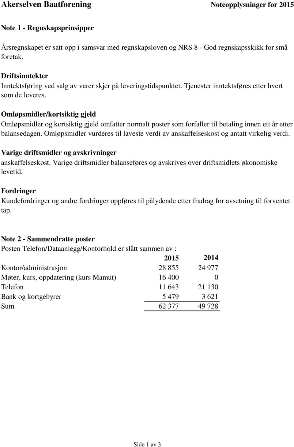 Omløpsmidler/kortsiktig gjeld Omløpsmidler og kortsiktig gjeld omfatter normalt poster som forfaller til betaling innen ett år etter balansedagen.