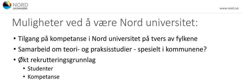 Samarbeid om teori- og praksisstudier - spesielt i