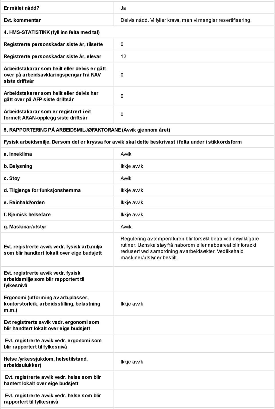 arbeidsavklaringspengar frå NAV siste driftsår Arbeidstakarar som heilt eller delvis har gått over på AFP siste driftsår Arbeidstakarar som er registrert i eit formelt AKAN-opplegg siste driftsår 5.