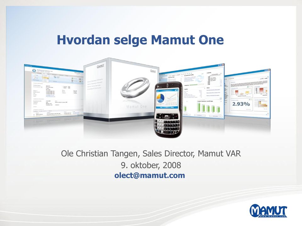 Sales Director, Mamut VAR