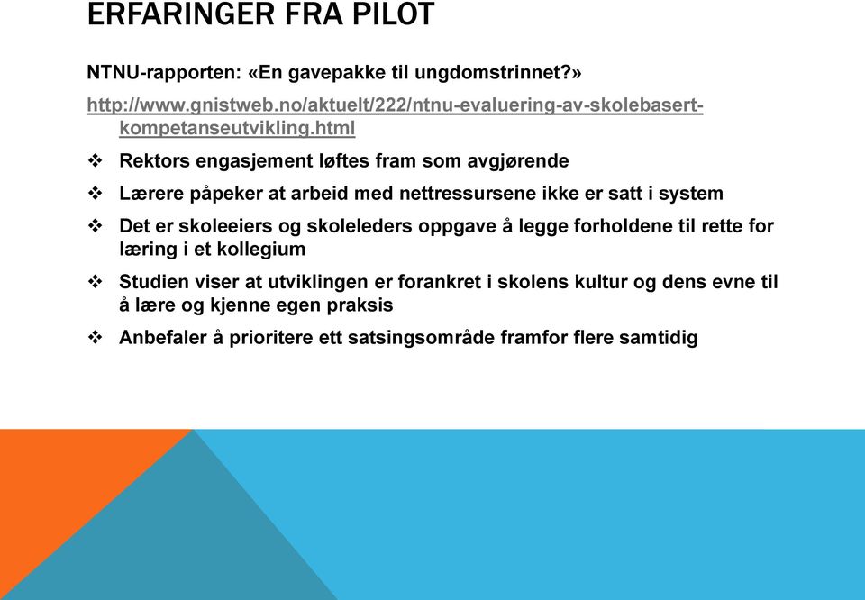 html Rektors engasjement løftes fram som avgjørende Lærere påpeker at arbeid med nettressursene ikke er satt i system Det er skoleeiers