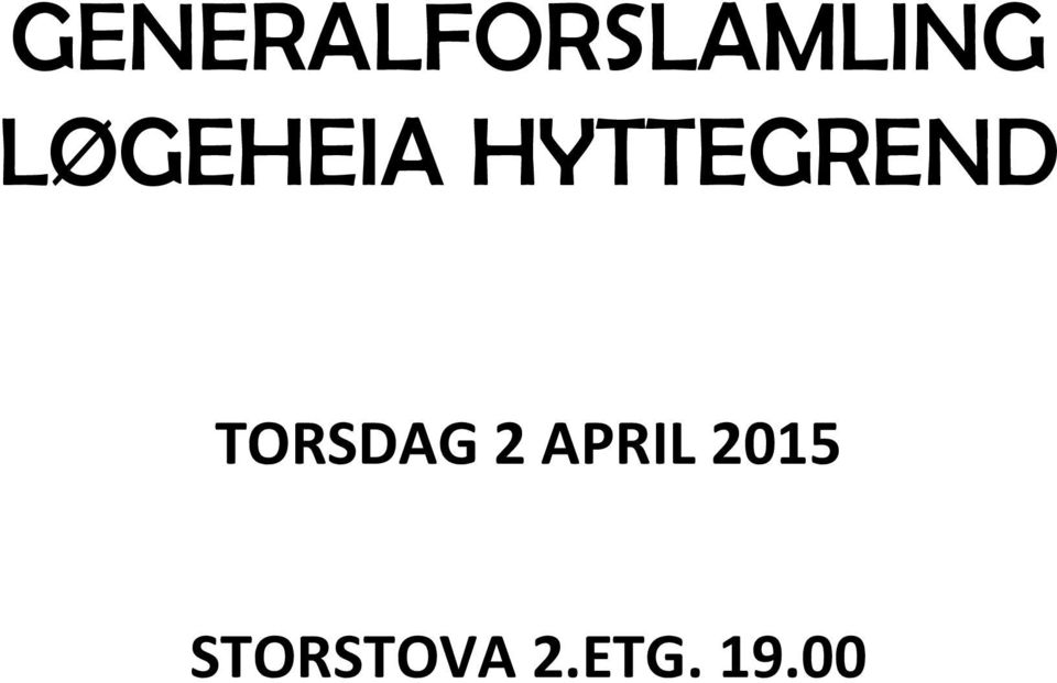 TORSDAG 2 APRIL 2015