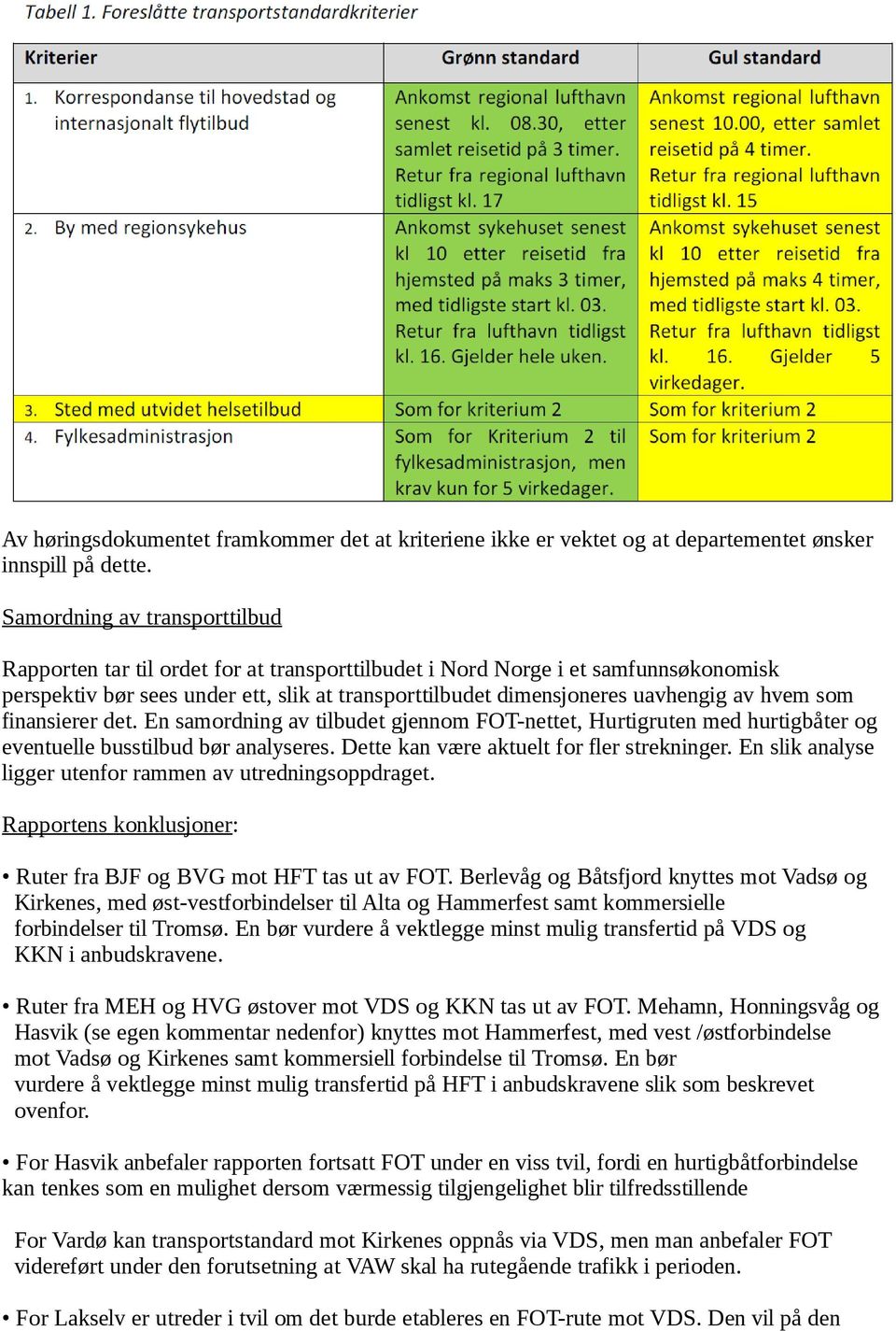 hvem som finansierer det. En samordning av tilbudet gjennom FOT-nettet, Hurtigruten med hurtigbåter og eventuelle busstilbud bør analyseres. Dette kan være aktuelt for fler strekninger.