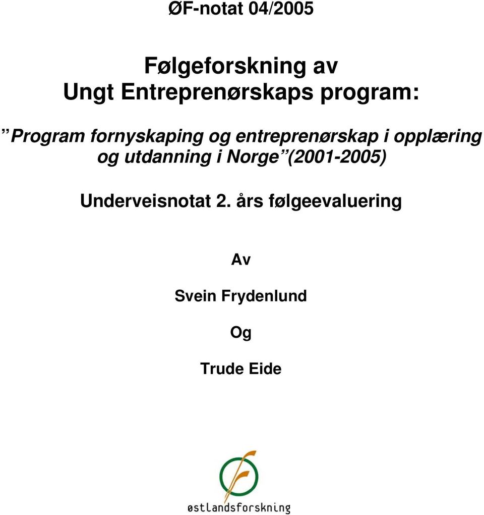 entreprenørskap i opplæring og utdanning i Norge