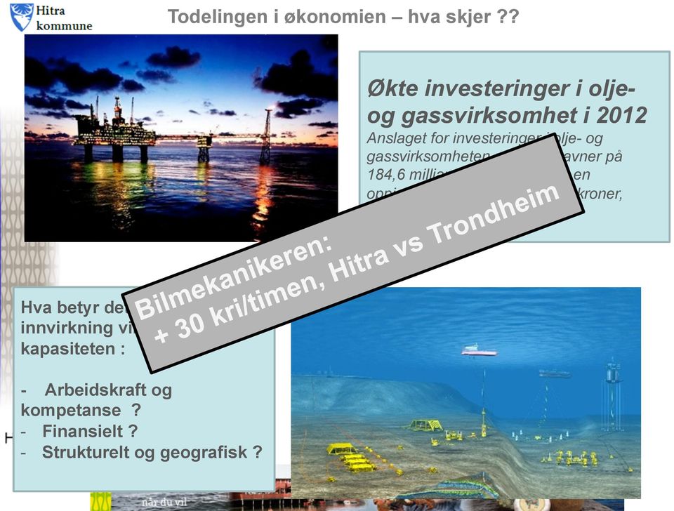 gassvirksomheten neste år havner på 184,6 milliarder kroner.