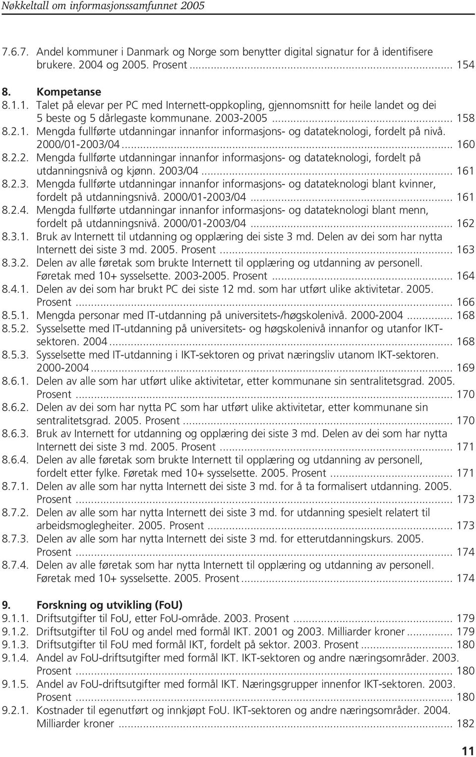 2000/01-2003/04... 160 8.2.2. Mengda fullførte utdanningar innanfor informasjons- og datateknologi, fordelt på utdanningsnivå og kjønn. 2003/04... 161 8.2.3. Mengda fullførte utdanningar innanfor informasjons- og datateknologi blant kvinner, fordelt på utdanningsnivå.