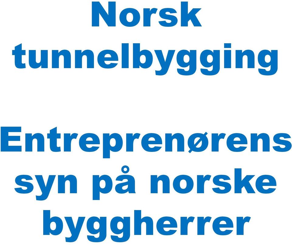 Entreprenørens