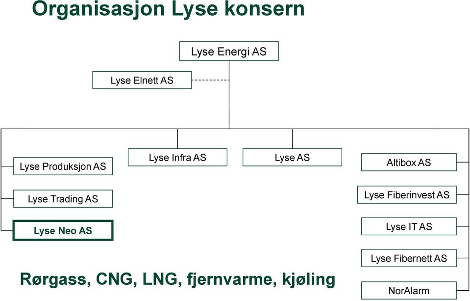 Trading AS Lyse Fiberinvest AS Lyse Neo AS Lyse IT AS