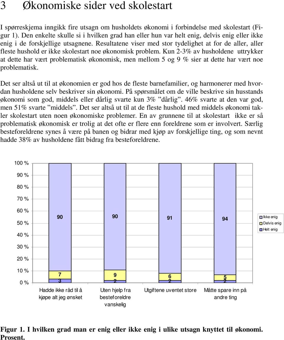 Resultatene viser med stor tydelighet at for de aller, aller fleste hushold er ikke skolestart noe økonomisk problem.