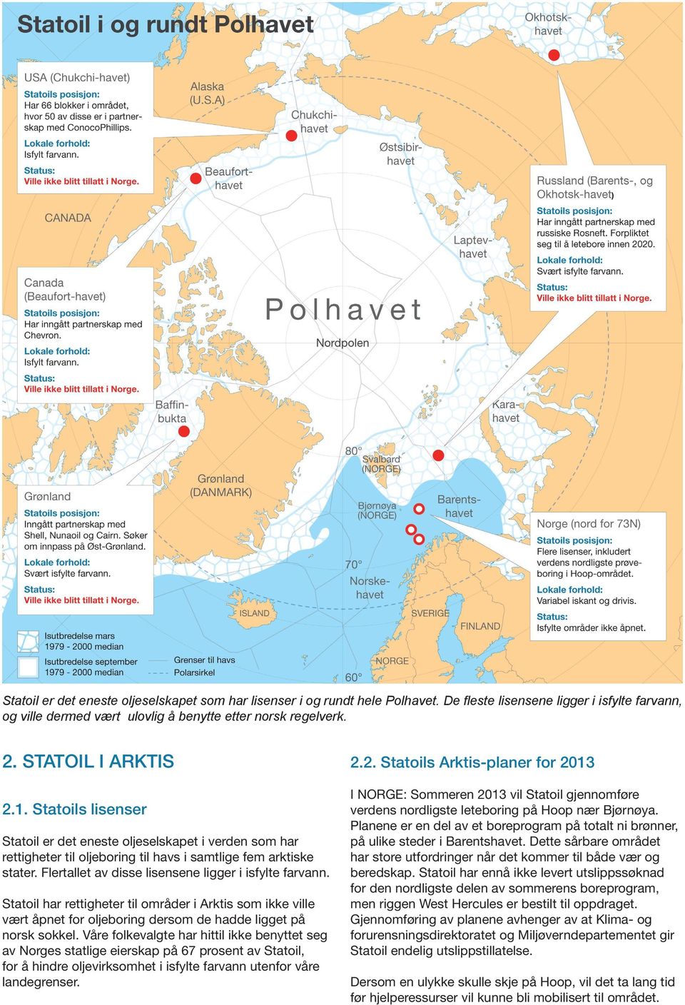 Våre folkevalgte har hittil ikke benyttet seg av Norges statlige eierskap på 67 prosent av Statoil, for å hindre oljevirksomhet i isfylte farvann utenfor våre landegrenser. 2.