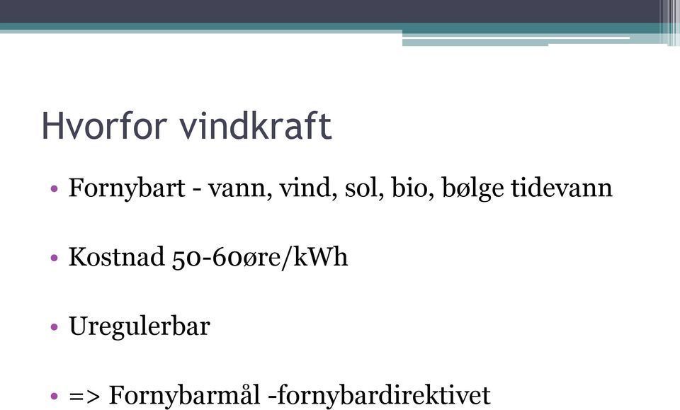 tidevann Kostnad 50-60øre/kWh