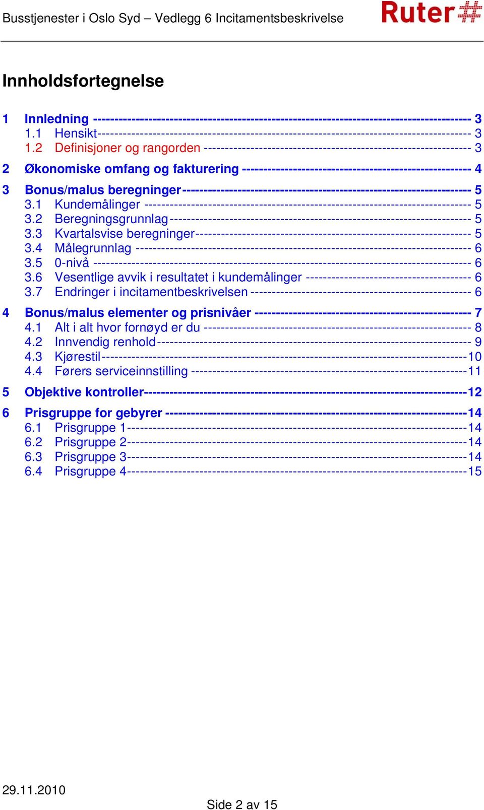 2 Definisjoner og rangorden --------------------------------------------------------------- 3 2 Økonomiske omfang og fakturering ------------------------------------------------------ 4 3 Bonus/malus