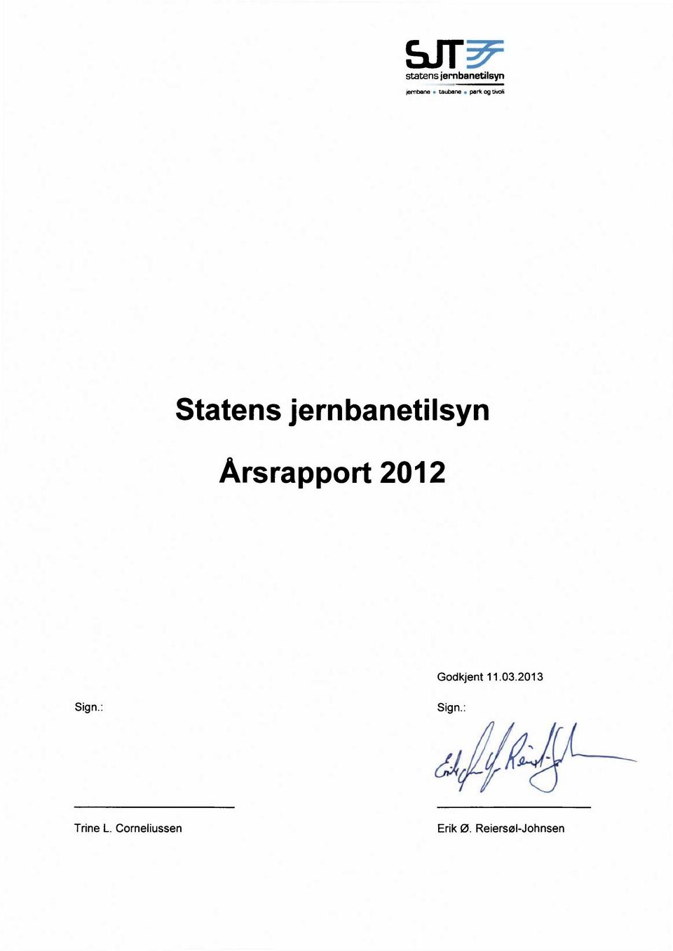 jernbanetilsyn Årsrapport 2012 Godkjent 11.