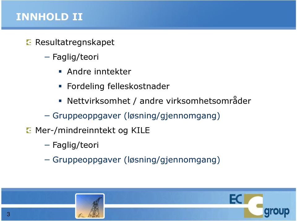 virksomhetsområder Gruppeoppgaver (løsning/gjennomgang)