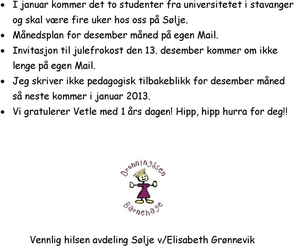 desember kommer om ikke lenge på egen Mail.