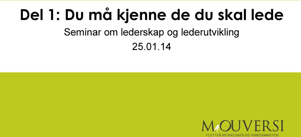 Seminar om lederskap