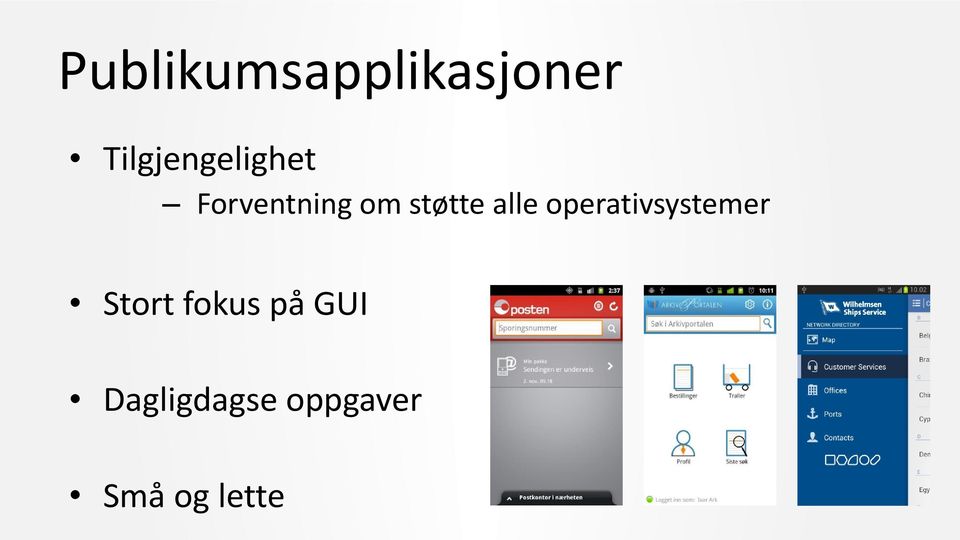 støtte alle operativsystemer