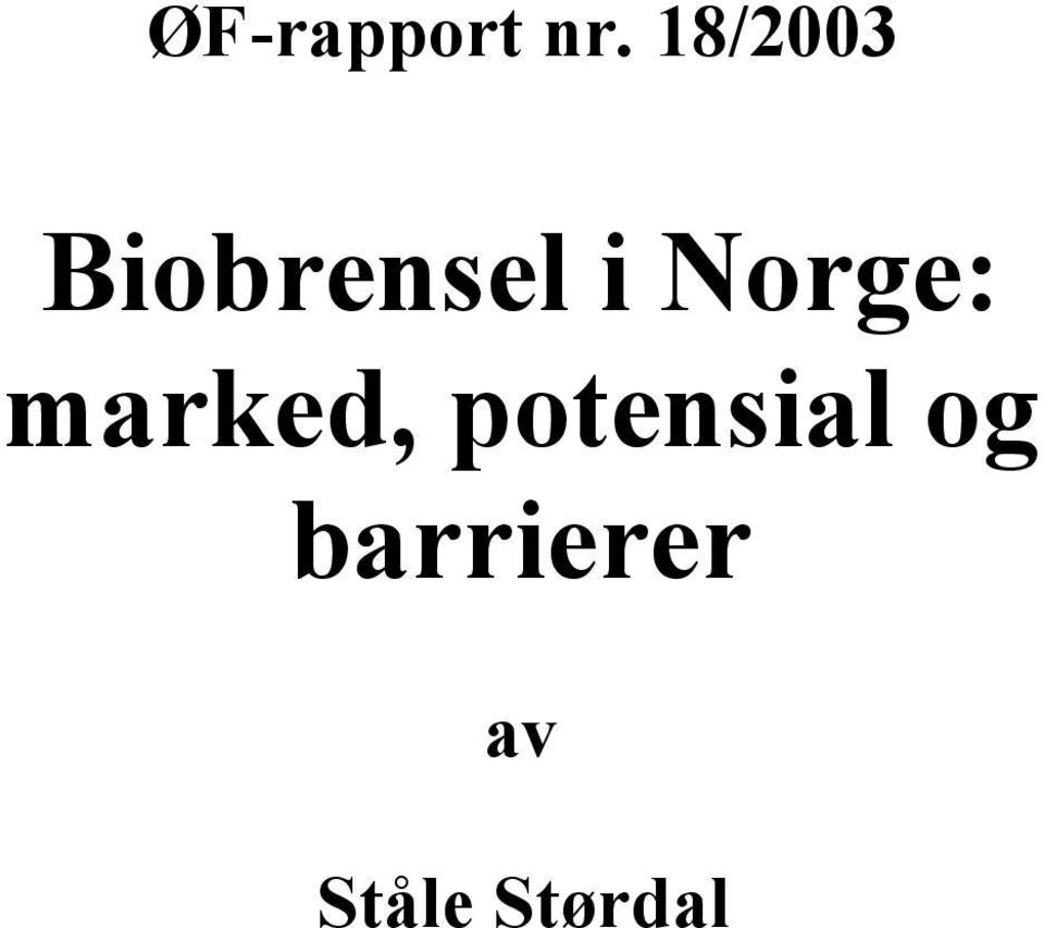 Norge: marked,