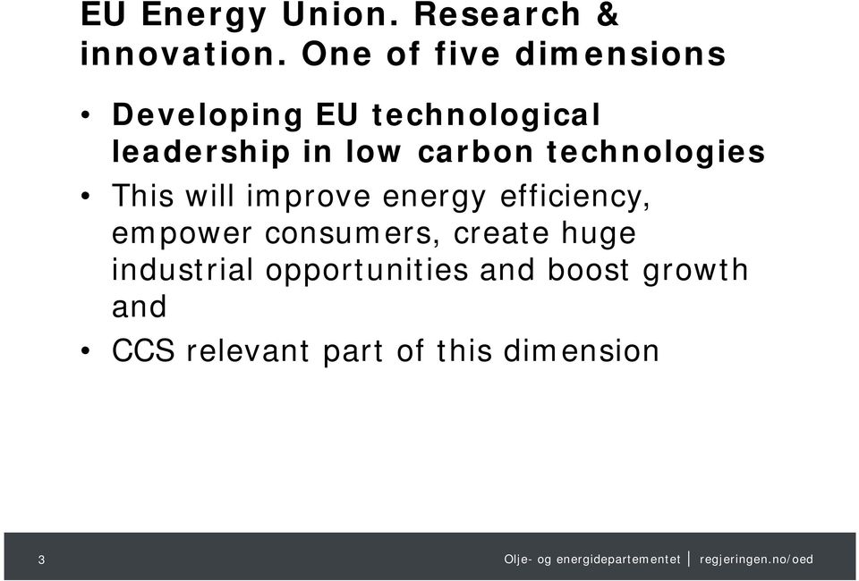 carbon technologies This will improve energy efficiency, empower