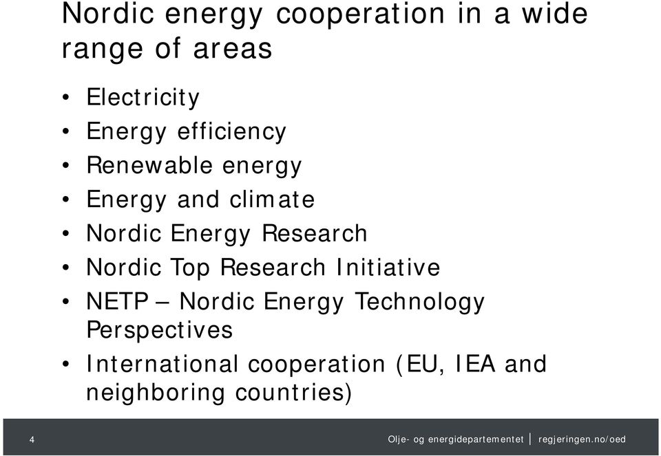 Nordic Top Research Initiative NETP Nordic Energy Technology