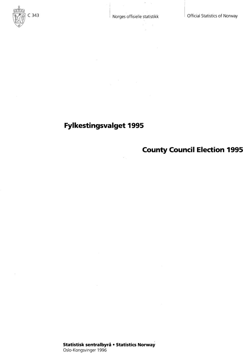 County Council Election 1995 Statistisk