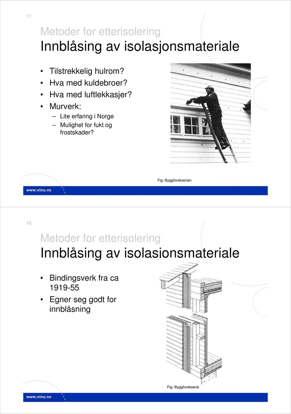 Murverk: Lite erfaring i Norge Mulighet for fukt og frostskader?