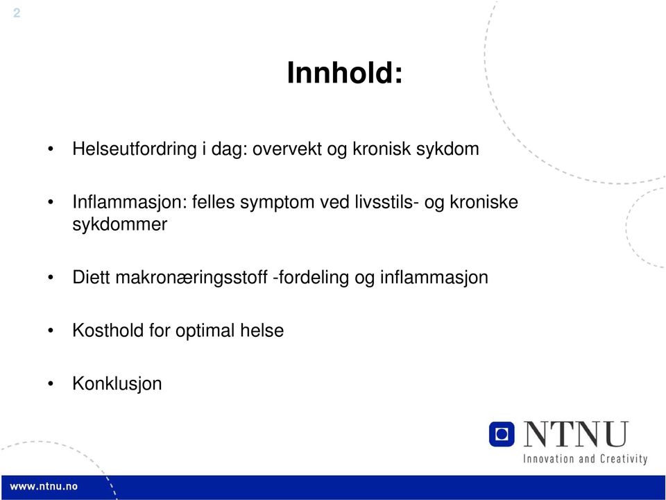 kroniske sykdommer Diett makronæringsstoff -fordeling