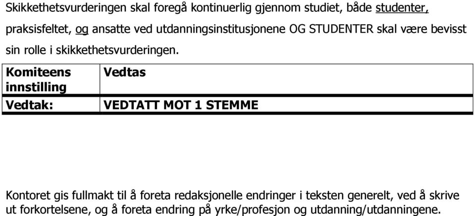 skikkethetsvurderingen.