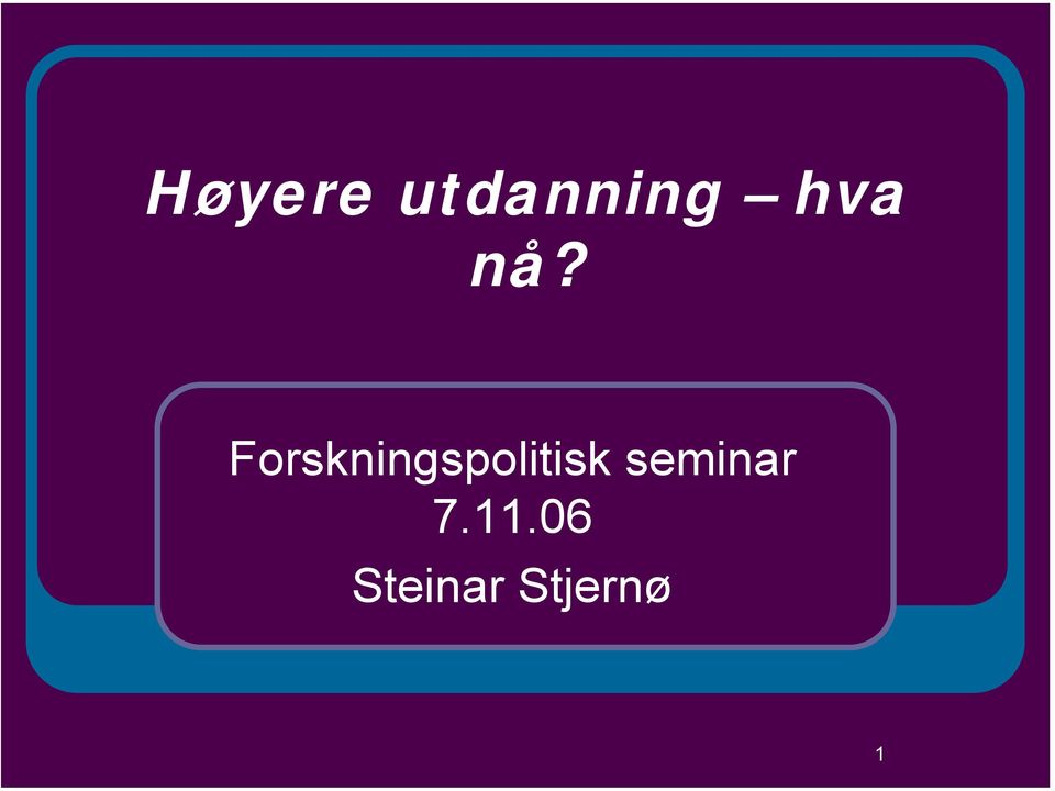 Forskningspolitisk