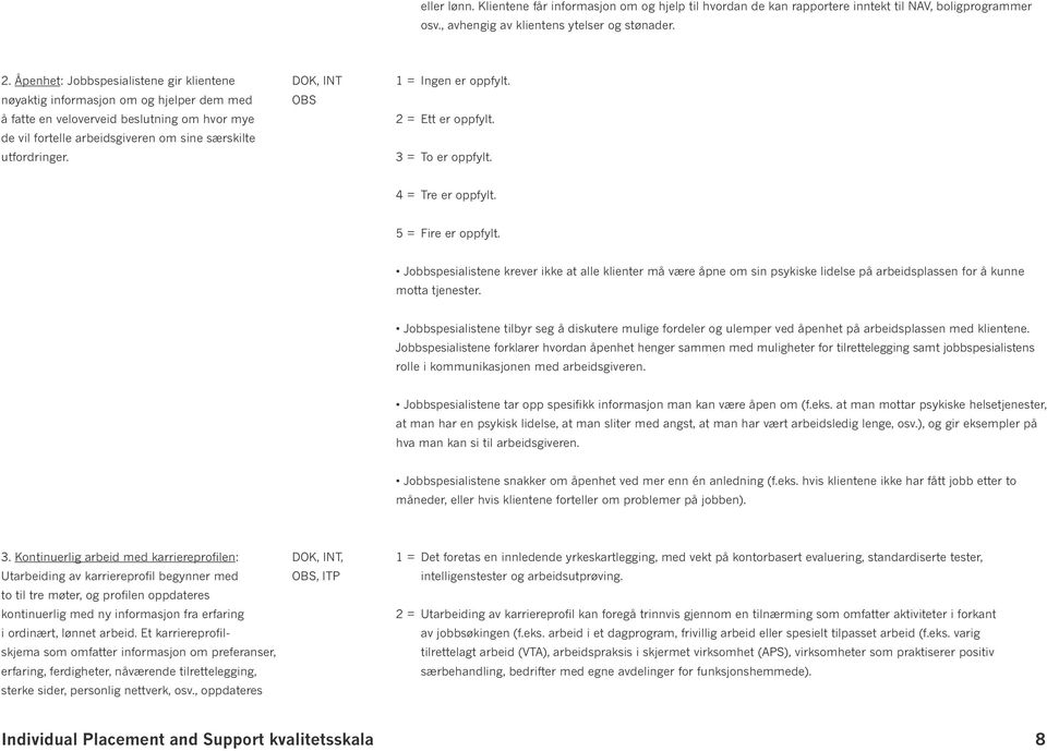 de vil fortelle arbeidsgiveren om sine særskilte utfordringer. 3 = To er oppfylt. 4 = Tre er oppfylt. 5 = Fire er oppfylt.