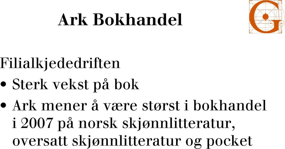 bokhandel i 2007 på norsk