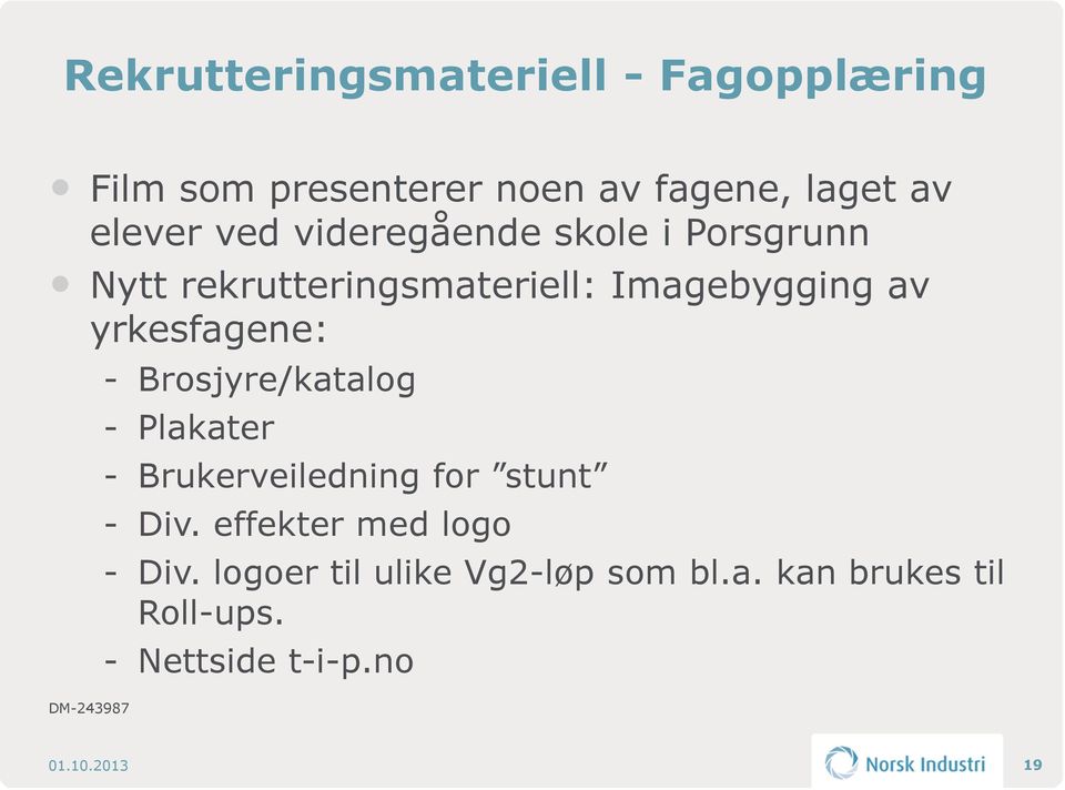 DM-243987 - Brosjyre/katalog - Plakater - Brukerveiledning for stunt - Div.