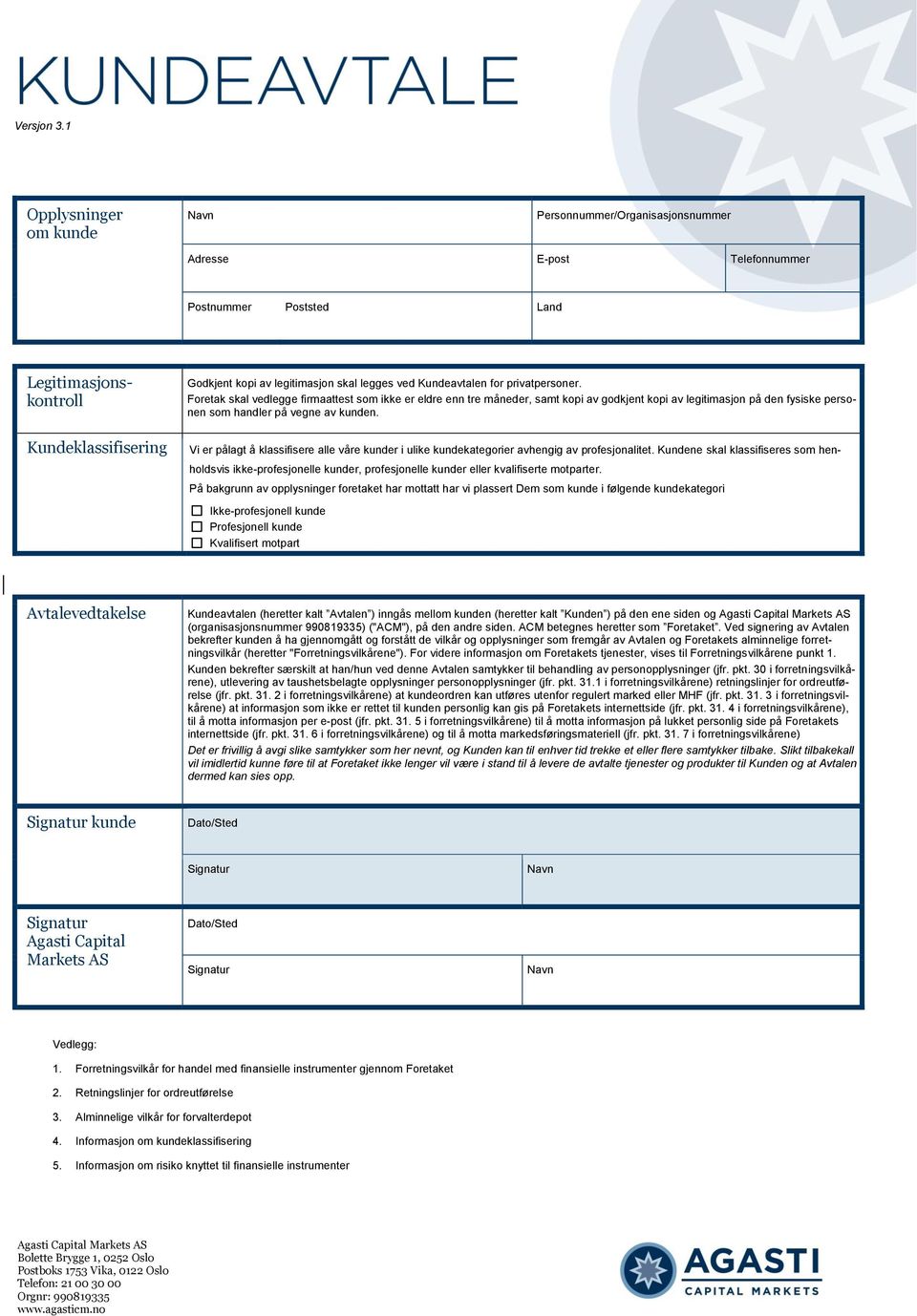 ved Kundeavtalen for privatpersoner.