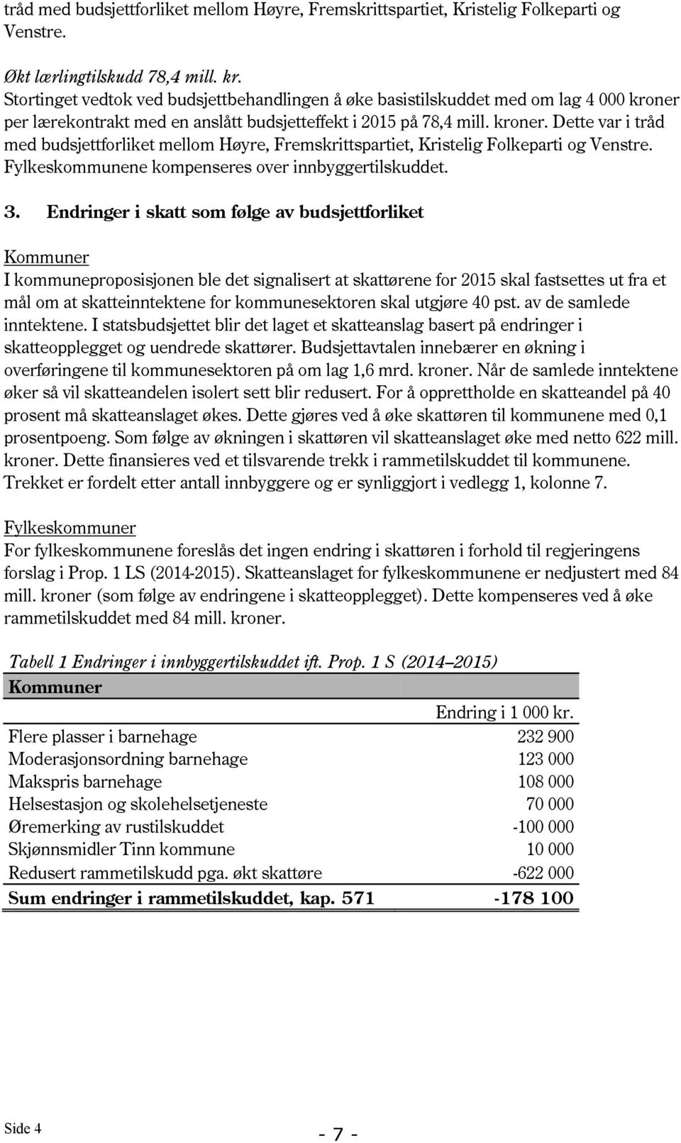 Fylkeskommunene kompenseres over innbyggertilskuddet. 3.