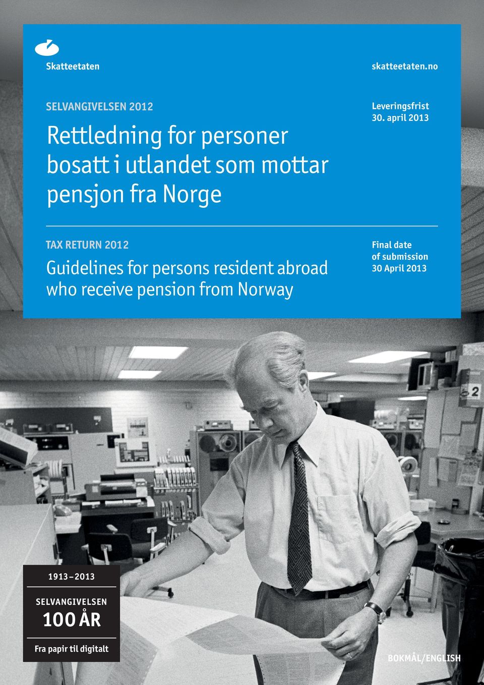 mottar pensjon fra Norge Tax return 2012 Guidelines for persons