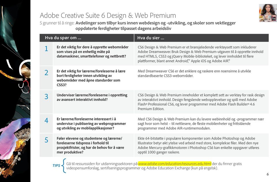 Er det viktig for lærerne/foreleserne å lære bort ferdigheter innen utvikling av webområder med åpne standarder som CSS? Underviser lærerne/foreleserne i oppretting av avansert interaktivt innhold?