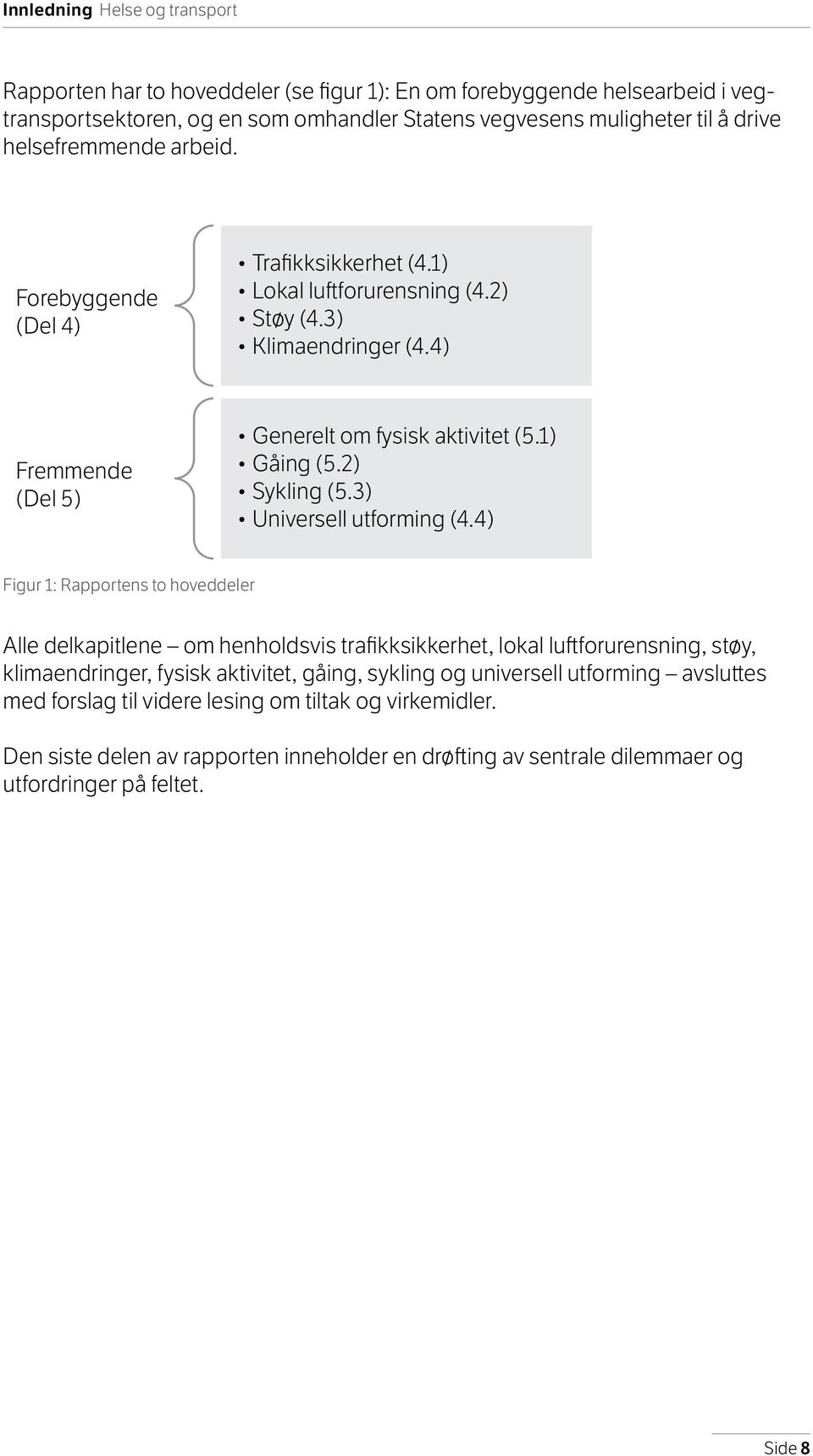 2) Sykling (5.3) Universell utforming (4.