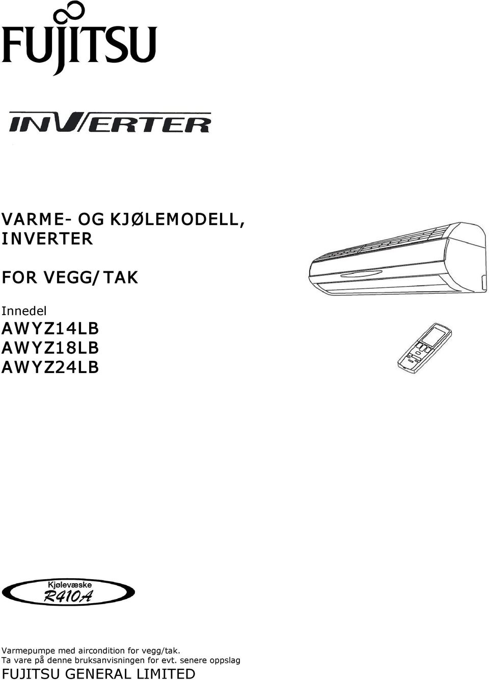 med aircondition for vegg/tak.