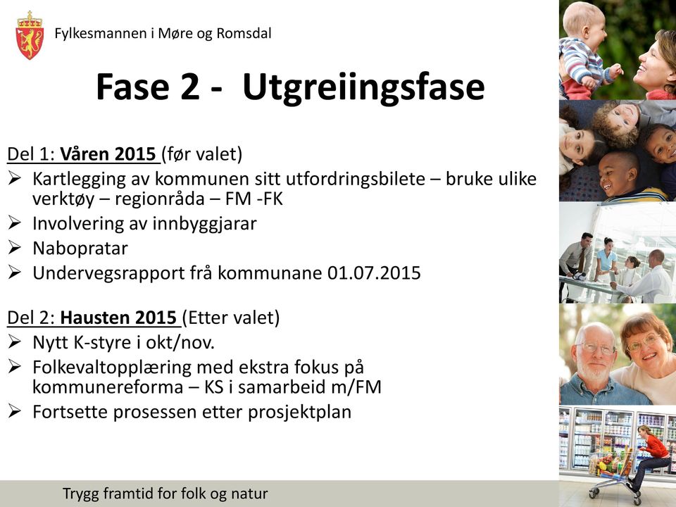 frå kommunane 01.07.2015 Del 2: Hausten 2015 (Etter valet) Nytt K-styre i okt/nov.