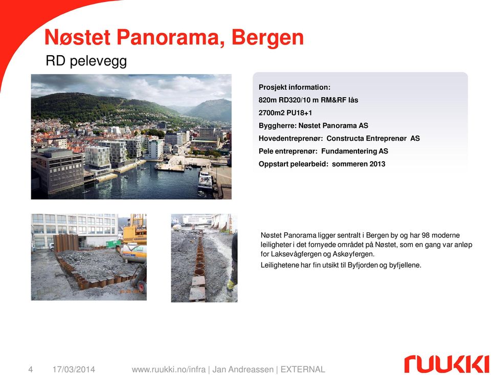 sommeren 2013 Nøstet Panorama ligger sentralt i Bergen by og har 98 moderne leiligheter i det fornyede området på