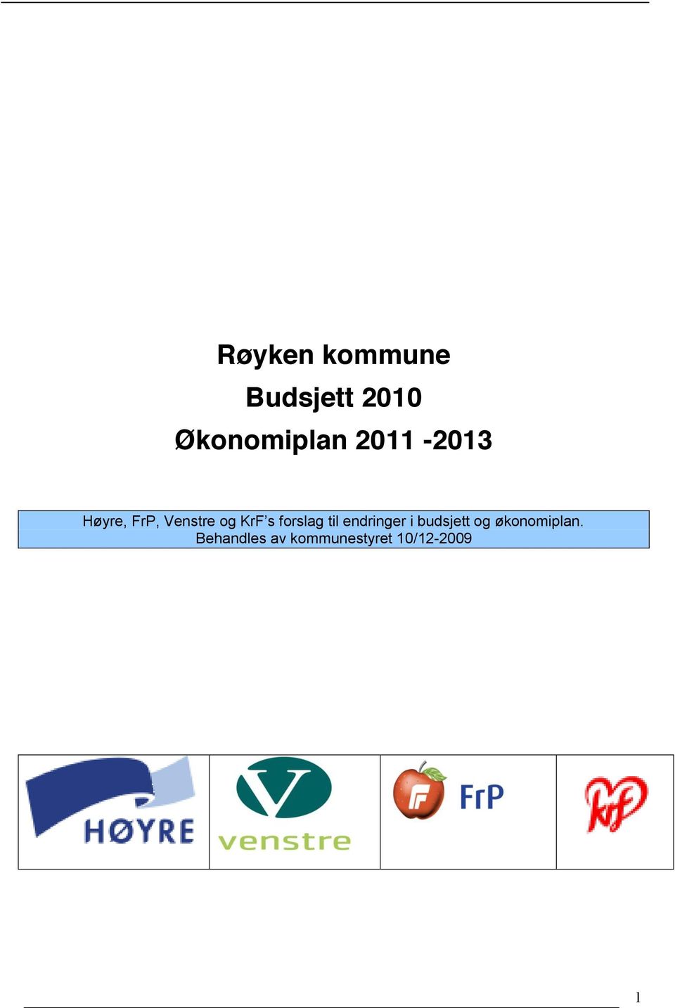 Økonomiplan 2011-2013