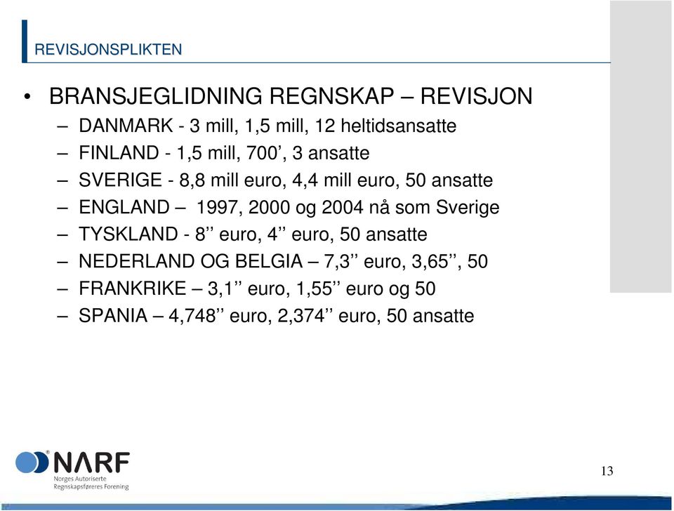 ansatte ENGLAND 1997, 2000 og 2004 nå som Sverige TYSKLAND - 8 euro, 4 euro, 50 ansatte