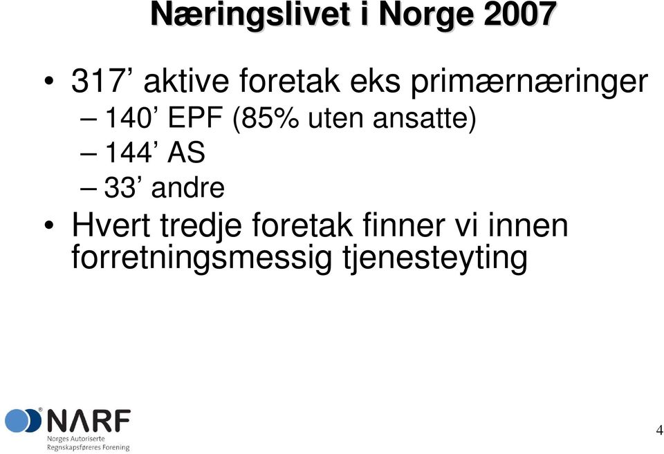 ansatte) 144 AS 33 andre Hvert tredje