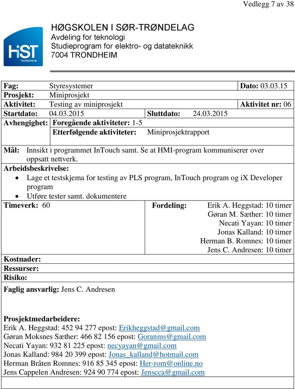 Se at HMI-program kommuniserer over oppsatt nettverk.