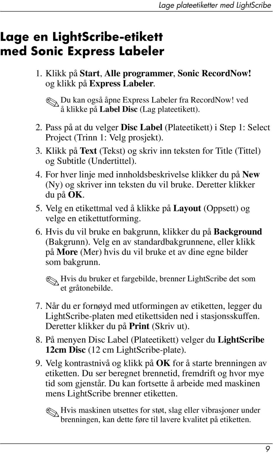 Klikk på Text (Tekst) og skriv inn teksten for Title (Tittel) og Subtitle (Undertittel). 4. For hver linje med innholdsbeskrivelse klikker du på New (Ny) og skriver inn teksten du vil bruke.