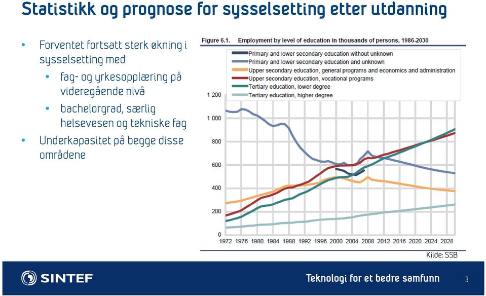 yrkesopplæring på videregående nivå bachelorgrad, særlig