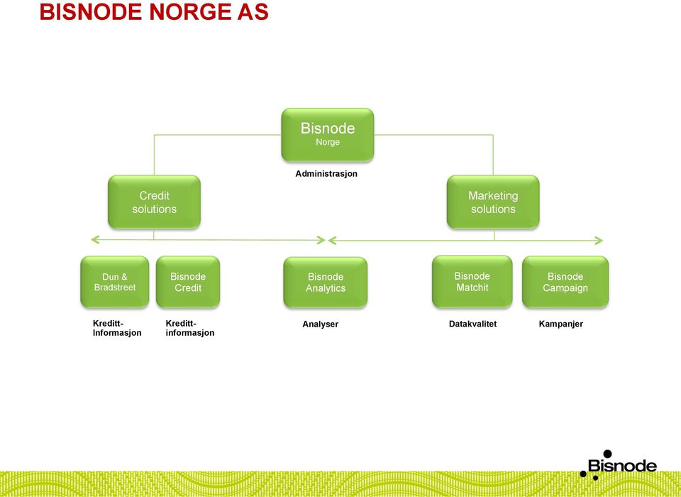 Credit Bisnode Analytics Bisnode Matchit Bisnode Campaign